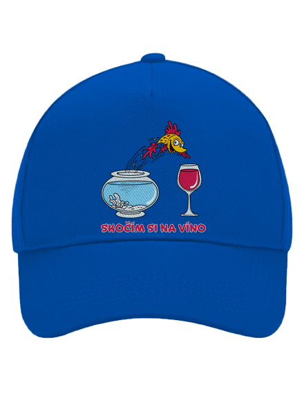 Skočím si na víno kšiltovka baseballka Bright Royal