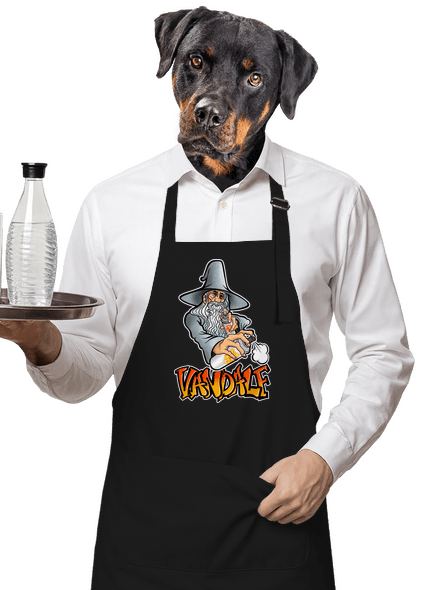 Vandalf zástěra Black