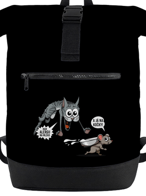 Alergická kočka a myš batoh Black