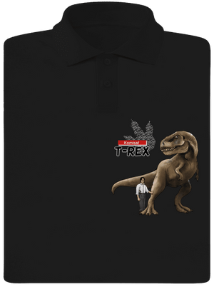 Komisař T-Rex pánská polokošile Black