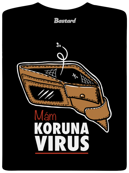 Korunavirus v peněžence dětské tričko Black