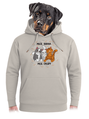 Moje rodina unisex mikina premium Pastel Macchiato