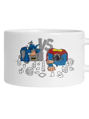 Souboj superhrdinů hrnek makronka White