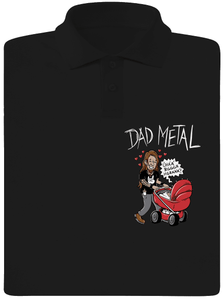 Dad metal pánská polokošile Black