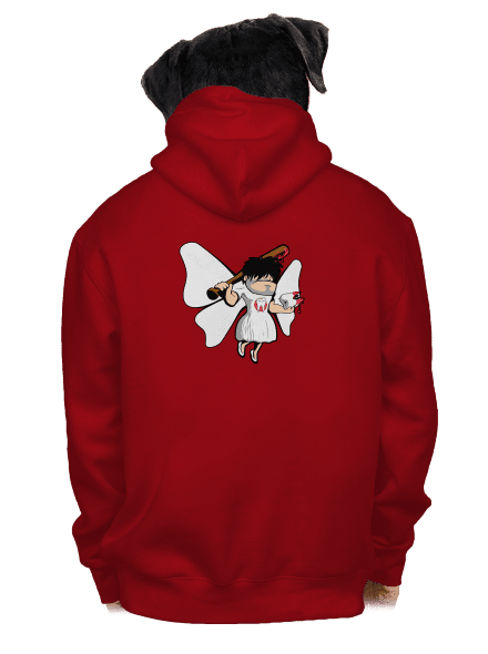 Zoubková víla pánská mikina na zip Red