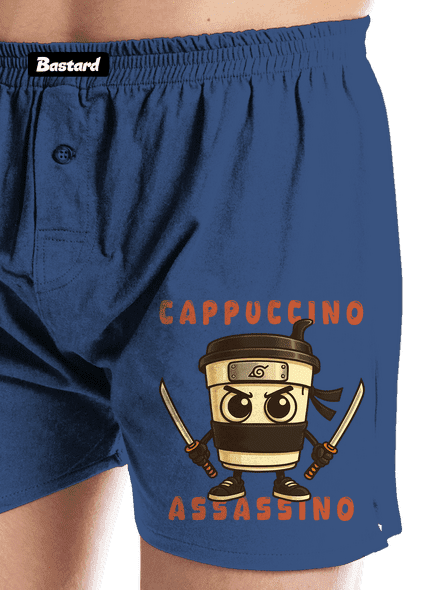 Cappuccino Assassino – Italian Brainrot pánské trenky Blue