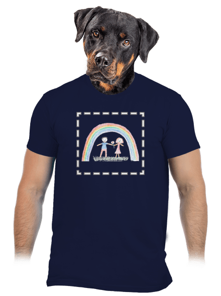 Dětské kresby - nahraj vlastní pánské tričko Navy