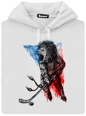 Hokejový lev dámská mikina klokanka White