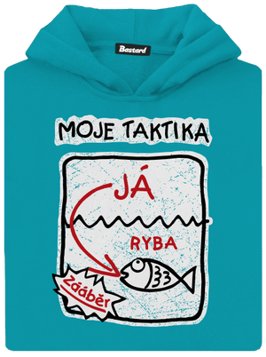 Rybářská taktika dětská mikina klokanka Hawaiian Blue