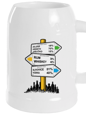 Rozcestník půllitr White