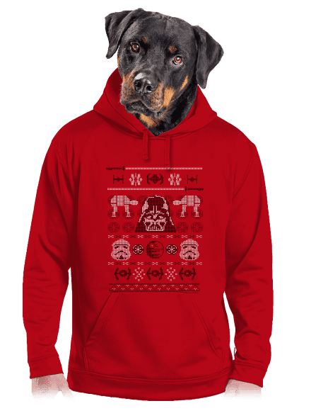Vader na svetru pánská mikina klokanka Red