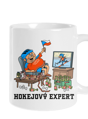 Hokejový expert klasický hrnek White