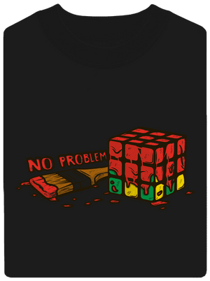 No problem unisex mikina bez kapuce Black