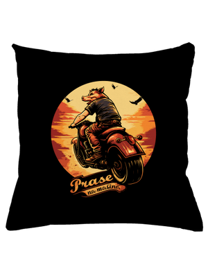 Prase na mašině polštář Black