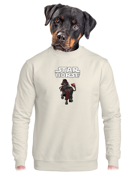 Star horse unisex mikina bez kapuce Off White