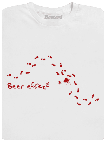 Beer effect pánské dlouhý rukáv White