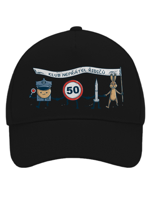 Nepřátelé řidičů kšiltovka baseballka Black