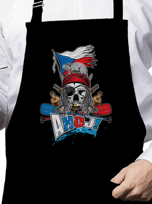 Ahoj zástěra Black