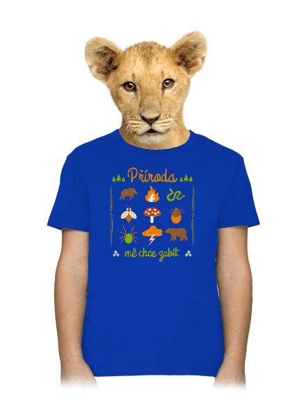 Příroda mě chce zabít dětské tričko Royal Blue