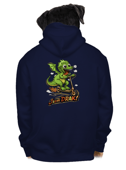 Jsem drak pánská mikina na zip Navy