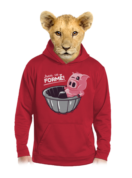Ve formě dětská mikina klokanka Fire Red