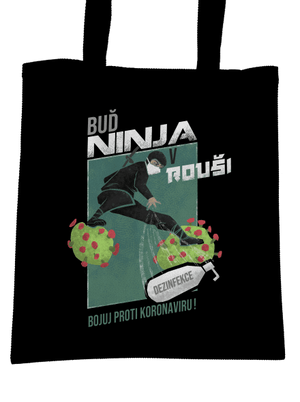 Ninja v rouši taška Black
