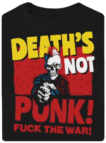 Death's not punk unisex tričko oversized Black