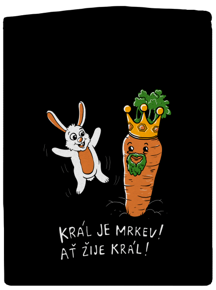 Král je mrkev, ať žije král dámská mikina na zip Black