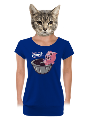 Ve formě dámské tričko s lemem Royal Blue Mal