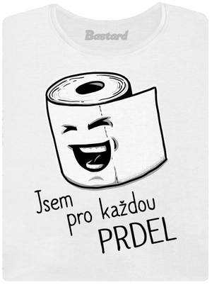 Prdel dámské tričko s lemem White