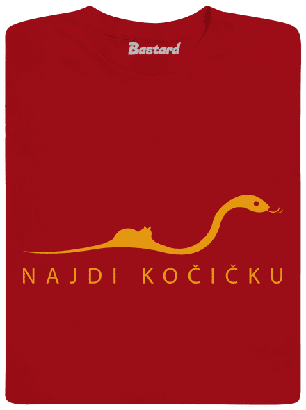 Najdi kočičku pánské dlouhý rukáv Red