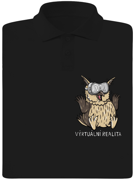 Výrtuální realita pánská polokošile Black