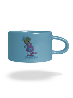 B jako babička hrnek makronka Blue Macaron