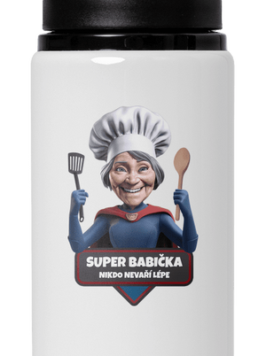 Super babička lahev na vodu White