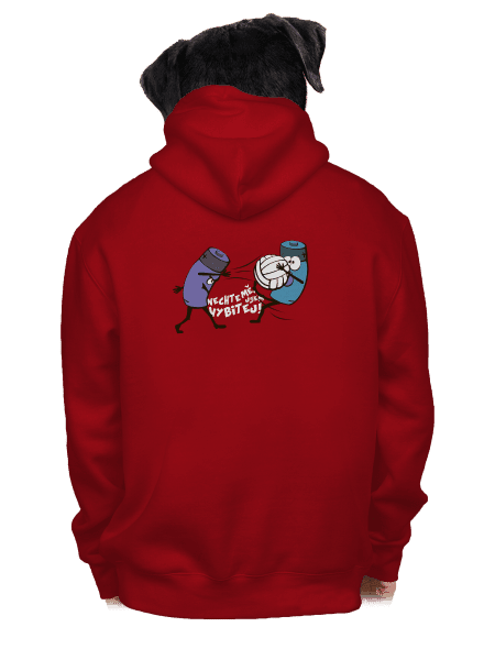 Vybitej pánská mikina na zip Red
