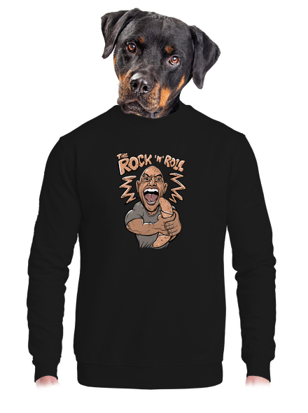 Rock and roll unisex mikina bez kapuce Black