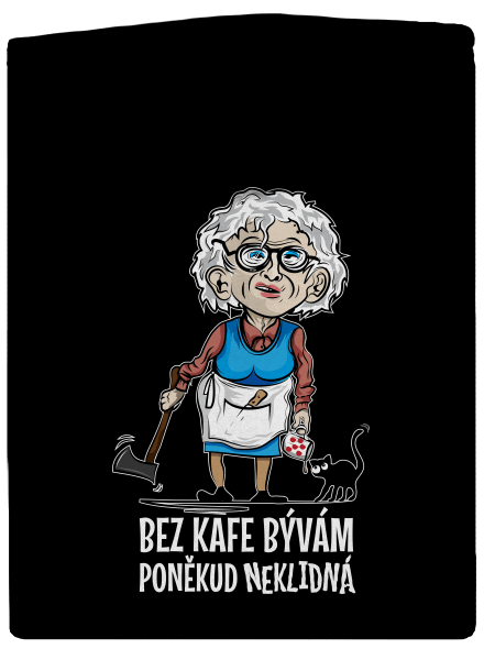 Neklidná bez kafe dámská mikina na zip Black
