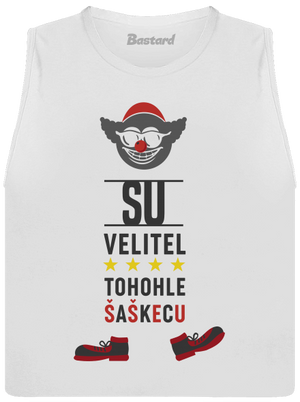 Velitel šaškecu dámské tílko volné White