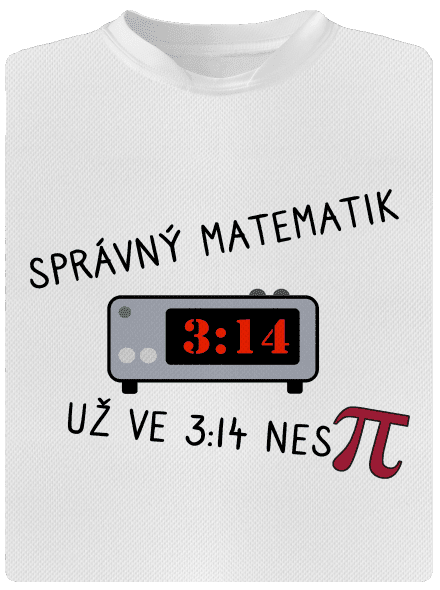 Matematik nespí pánské sportovní tričko White