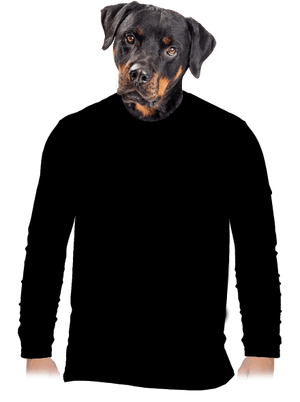 Bez potisku pánské dlouhý rukáv Black