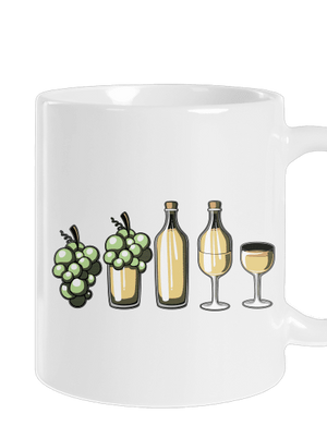 Evoluce bílého vína klasický hrnek White