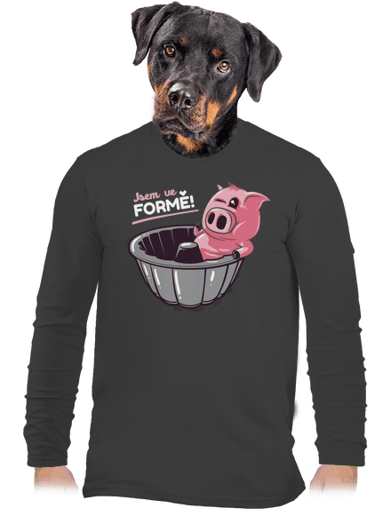 Ve formě pánské dlouhý rukáv Dark Grey