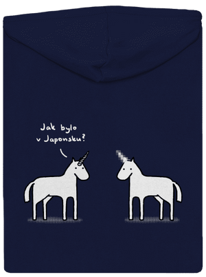 Pornorožec pánská mikina na zip Navy