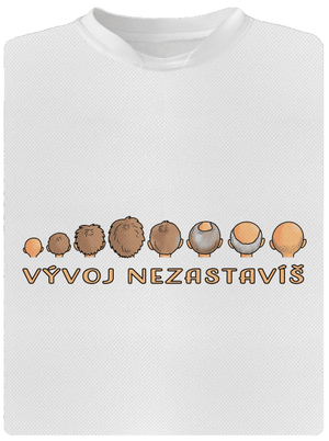 Vývoj nezastavíš pánské sportovní tričko White