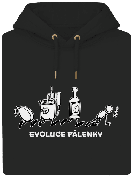 Evoluce pálenky unisex mikina premium Dark Black