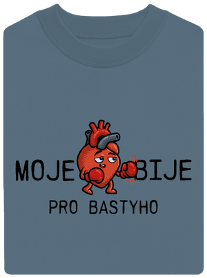 Moje srdce bije unisex mikina bez kapuce Nordic Blue