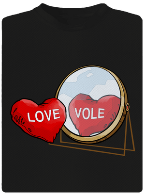 Love vole pánské sportovní tričko Black