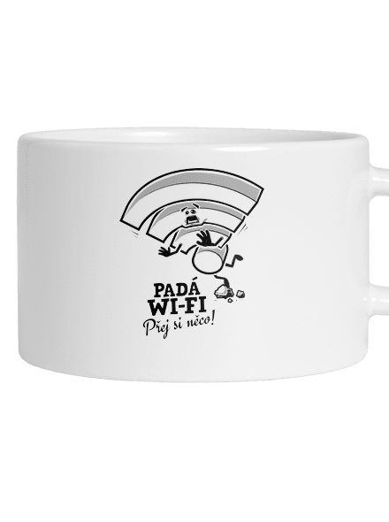 Padá wi-fi hrnek makronka White