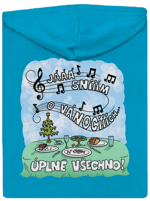 Sním o Vánocích dámská mikina na zip Blue Atol