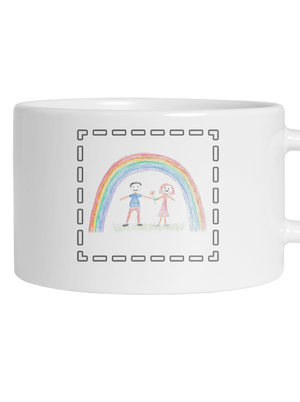 Dětské kresby - nahraj vlastní hrnek makronka White